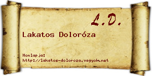 Lakatos Doloróza névjegykártya